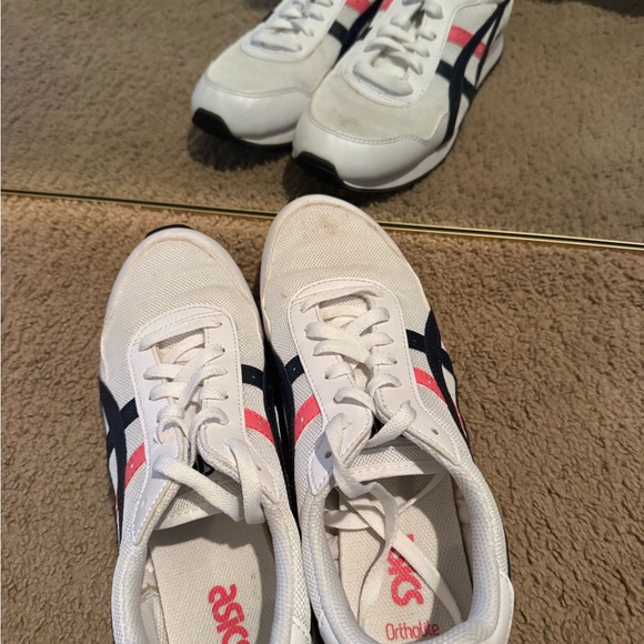 ASICS Tiger Classic Sneakers Women’s Size 9 White Black Coral Retro Trainer - Picture 5 of 7